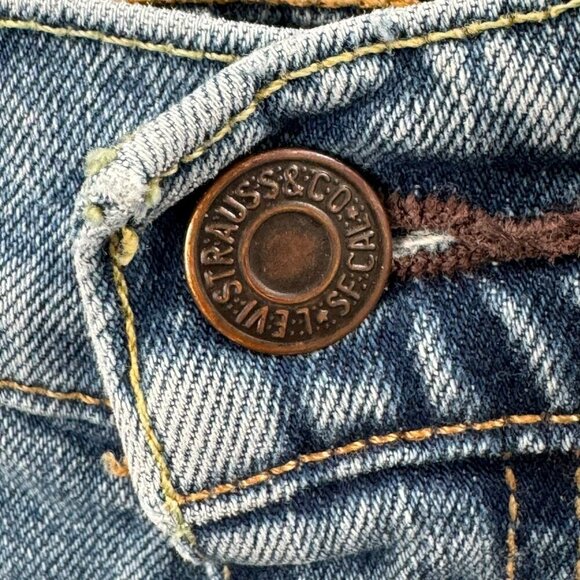 Levis 505 Mens Straight Fit Blue Denim Jeans Size 38x34 - Picture 4 of 9